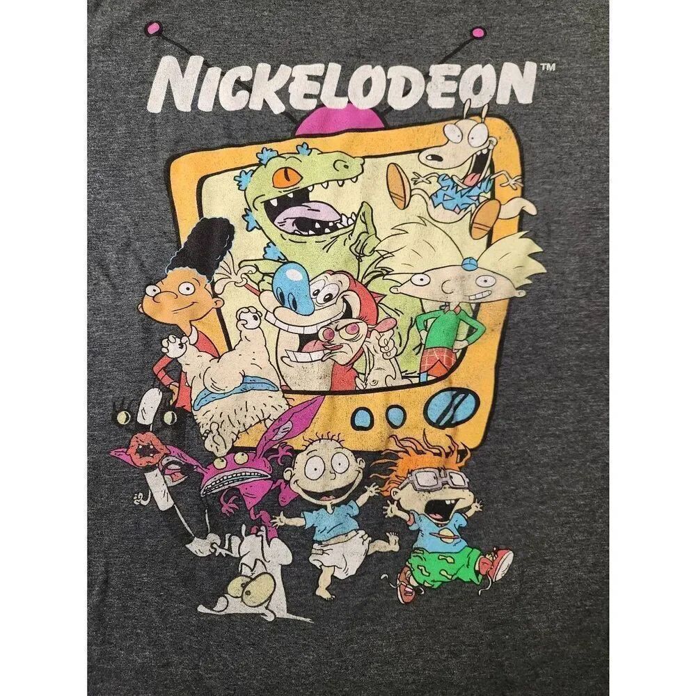 Nickelodeon XL grey t-shirt with 90's characters